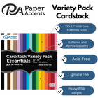 Variety Pack 12x12 72pc 65lb Essential Cardstock