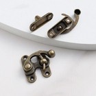 10pcs Vintage Lock Clasp  28x33mm Mini Swing Arm Left Clasp Latch  Bronze Tone