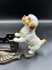 Cast Iron Cavalier King Charles Spaniel Business Card Holder Vintage 