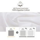 Full Size Fitted Sheet Only White  100  Egyptian Cotton 600 Thread Count  16    