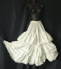 Twirly Tiered Cotton Ballgown 1920s 30s Vintage Full Circle Crinoline Slip - S