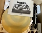 Dual 1219 Turntable Nos In Original Box With Walnut Base   Dustcover