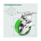 5 Inch Heavy Duty Industrial Grade Caster Set Of 4  Industrial Swivel Casters   
