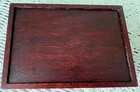 Antique Wooden Trinket Box Clipper Ship Reverse Hand Painted On Glass 6  X 4 