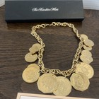 Franklin Mint Golden Caribbean Coin Necklace And Bracelet Coa Brand New