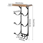 Heavy Duty Rustproof Towel Rack  Wall Mount With Wooden Shelf And Hooks bathroom