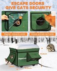 Weatherproof Heated Cat House For Outdoor In Winter  Heated Cat Bed Kitty Shelte