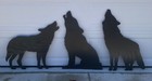 Wolf Wolves Silhouette Shadow Life-size Wood Outdoor Wood Outdoor Lawn   Garden