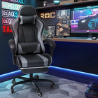 High Back Massage Gaming Chair With Footrest Pu Leather Racing Computer Chair Wi