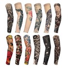 12 Pcs Temporary Tattoo Sleeves Set Body Art Arm Stockings Protector Arts Fak   