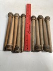 Wood Bobbins Spools Industrial Style Spindles 8  And 8 75  Wooden Quills Lot-10
