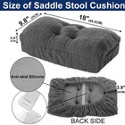 Buyue Saddle Stool Seat Cushion  Luxury Triangle 17 8x 9 8x 2 4   Dark Grey