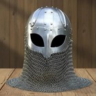 Viking Steel Chainmail Helmet Wearable Medieval Battle Armor Larp Costume Gift