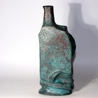 Japanese Masuo Ikeda Bronze Flower Vase Limited Edition 14 100 Signed With Box