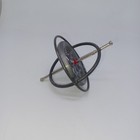 Vintage 1950   s Mcm Gyroscope Metal Spinning Top Red Center Classic Antique Toy