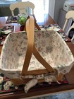 Longaberger 1999 Large Basket With Cloth And Plastic Liner