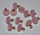  12 Glass Buttons Light Pink Swirly Smooth Buttons Or Beads     8 2mm 