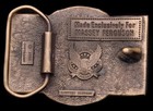 Ob26127  nos  Vintage 1978    massey Ferguson    Tractor Mf Globe Logo Buckle