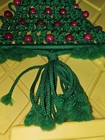 Vintage 1970   s Handmade Macrame Christmas Tree Wall Hanging 