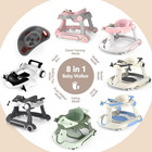 8-in-1 Baby Walker With Music   Lights  3 Level Adjustable Height  Foldable Todd