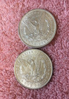 Morgan Silver Dollar Coins   Lot Of 2 Uncirculated  Bu ms   Pre  1921 Lot   31