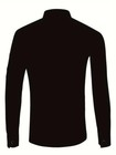 Vintage Prints Cowboy Style Long Sleeve Shirt Lapel Collar Button Up Shirt Black