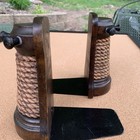 Vintage Enesco Bookends Nautical Rope Ship