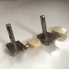 2 Vintage Acoustic Electric Guitar Tuners    japan    Chrome Cream Buttons Rare Mij