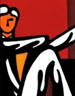 Men s Fashion 1980 Bally Shoes Vintage Poster Print Stylish Abstract Advertising