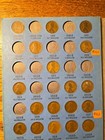 70 Coin Partial Set 1909  1940 Lincoln Wheat Penny Album Whitman Folder Lot  164