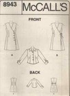 Mccalls 8943 Misses Size 10 Lida Baday Lined Jumpers   Blouse Sewing Pattern Vtg