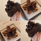 Korean Gradient Flower Hair Claw Clip Plastic Non Slip Hair Accessory For Women