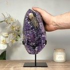 Natural Amethyst Geode With Beautiful Calcite Formation  Mws1350