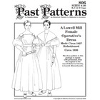 1820s Lowell Mill Dress Sewing Pattern     Historical Reproduction Work Dress