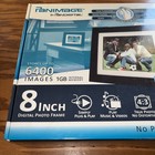 New Pandigital Pi8004w01 8-inch Digital Lcd Photo Picture Frame Alarm Clock Cal