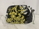 Vera Bradley Cosmetic Baroque Flat Makeup Bag Nwot New Yellow Black White