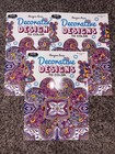New - Kappa Adult Coloring - Decorative Designs - Designer Series -lot Of 3