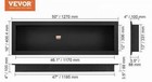 Vevor Recessed Wall Mounted Bathroom Alcove Shelf Black 50x16x4 In