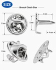 50 Pairs Butterfly Clutch Pins Backs - Silver Butterfly Clasp  Anti-lost Lock   