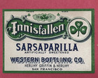 Vintage Labels Western   Innisfallen Bottling Works Root Beer Lemon Soda Ginger