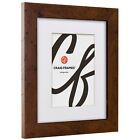 Craig Frames Bauhaus 125  Modern Dark Walnut Picture Frame With A Single Mat
