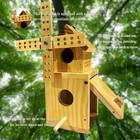 Wood Bird House Hanging Windmill Bird Houses Outside Cedar Birdhouse Outdoors