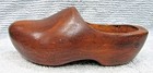 Primitive Old Single Hand Carved Wood Dutch Clog Antique Wooden Shoe 11  Long