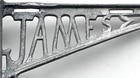 Unique Antique Vintage Victorian Cast Iron Street Name Sign  james       Heavy