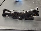 Vintage Mid Century Modern Black Panther Ceramic Figure