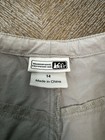 Rei Gray Capri Pants Junior Sz 14 Drawstring Waist 28    Inseam 18    Zip Pockets