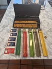 Vintage Bakelite Mah Jong Set - 154 Butterscotch Tiles W Racks Counter Case