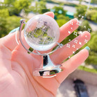 Clear Mini Globe World Map 3d Desk Decor Miniature Photography Prop Student Gift