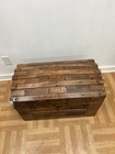 Vintage Steamer Trunk Storage Chest Camelback Humpback Antique Victorian Toy Box