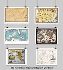 Treasure Map Of North America Usa Wall Art Poster Print Decor Pictorial History